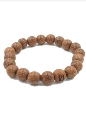 Kinsley Armelle Timber Wooden Beaded Bracelet - NEW L/XL